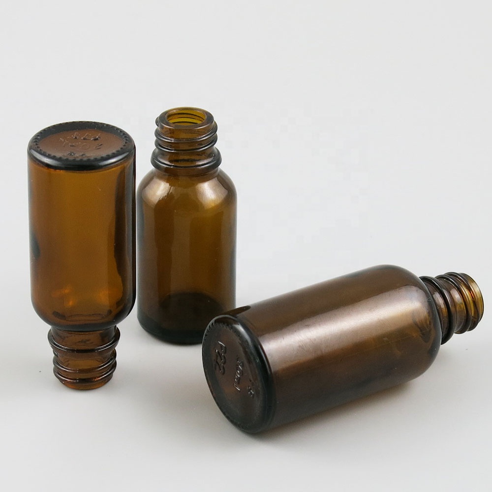 Ready to ship empty amber essential oil glass bottle 5ml 10ml 15ml 20 ml 30ml 50ml 100ml with child resistant cap