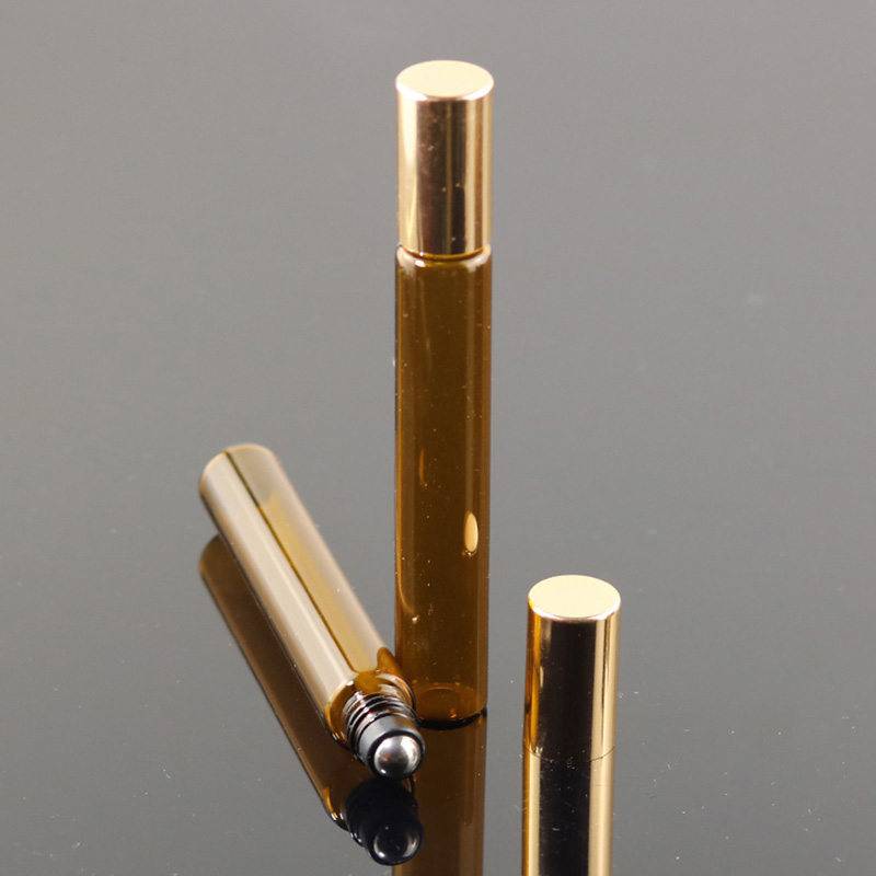 Ready to ship factory supply 10ml slim roller ball bottle glass roll on bottle (NRB12-10R)