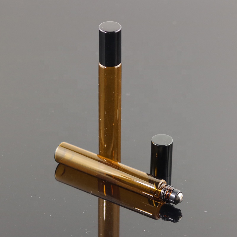 Ready to ship factory supply 10ml slim roller ball bottle glass roll on bottle (NRB12-10R)