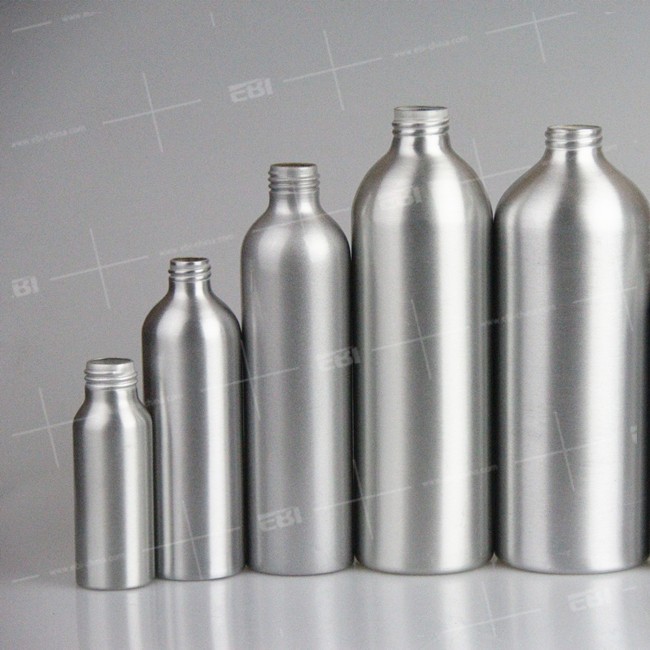 Ready to ship luxury empty aluminum cosmetic bottle