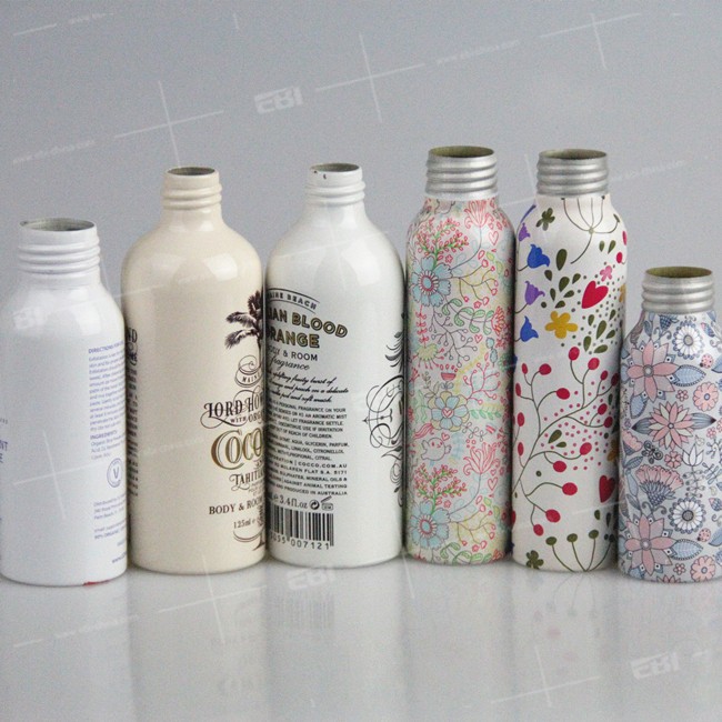 Ready to ship luxury empty aluminum cosmetic bottle