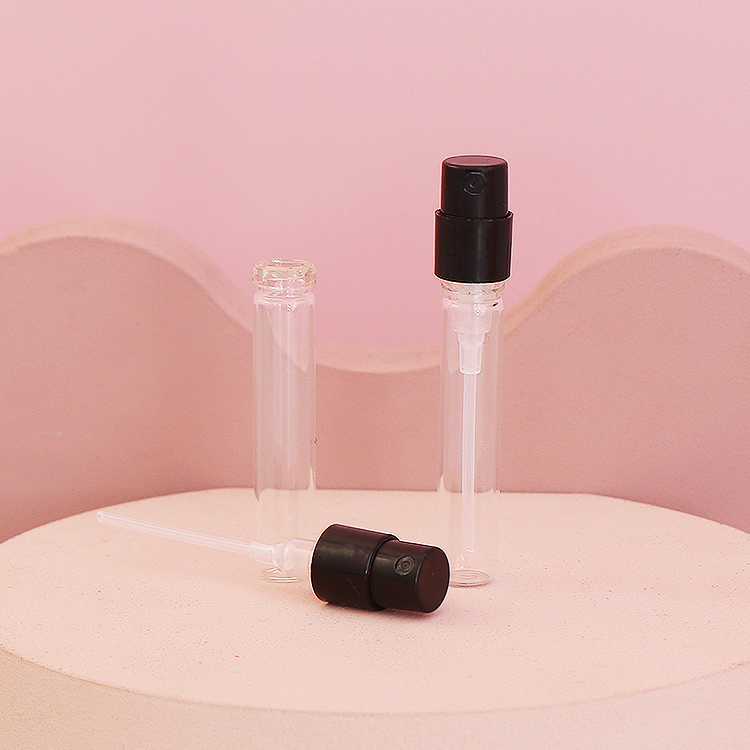Ready to ship mini 2ml vial sprayer sample perfume glass bottles for sales