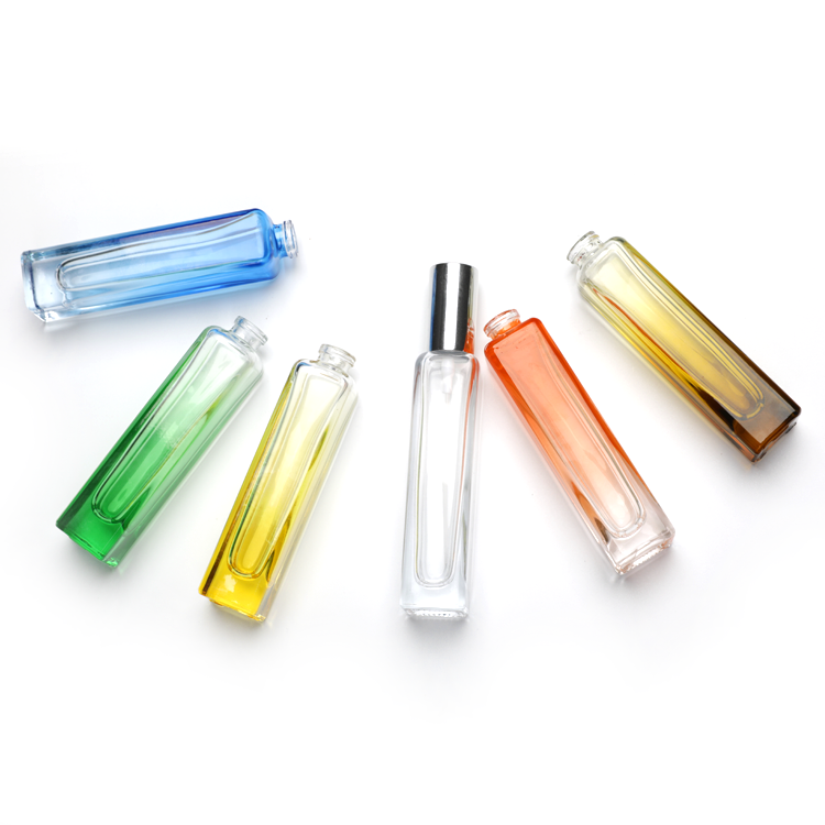 Rectangle clear 15ml empty mini perfume bottles glass serum bottle cosmetic empty rectangular perfume glass bottles