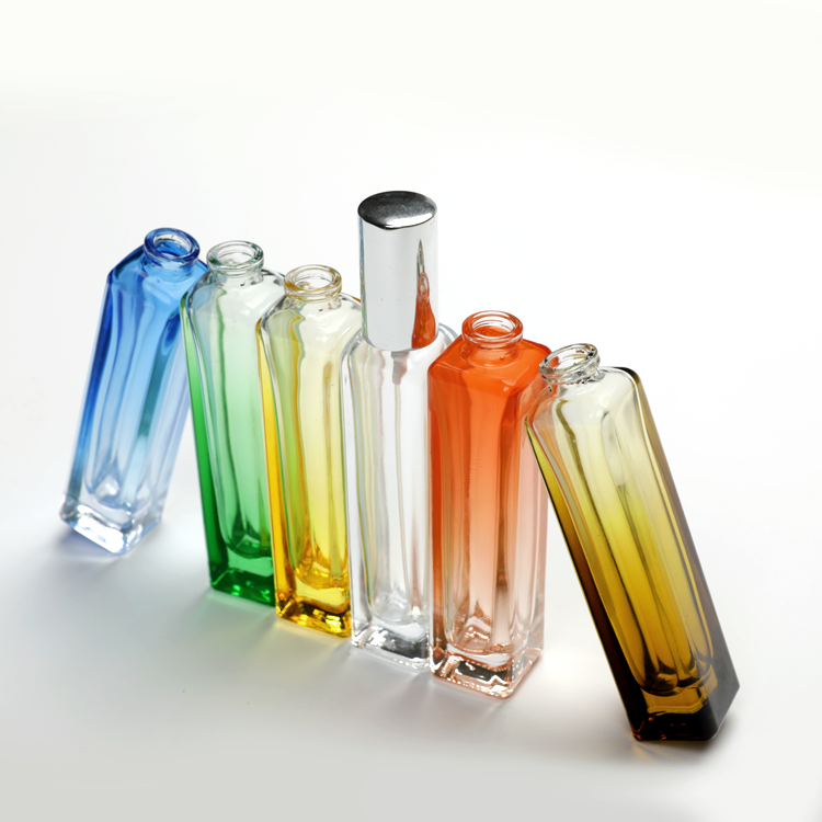 Rectangle clear 15ml empty mini perfume bottles glass serum bottle cosmetic empty rectangular perfume glass bottles