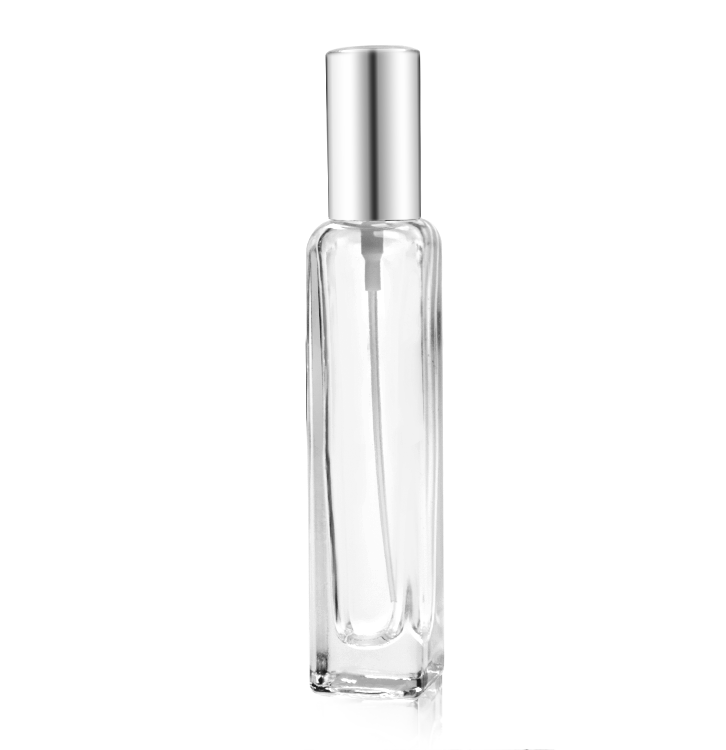 Rectangle clear 15ml empty mini perfume bottles glass serum bottle cosmetic empty rectangular perfume glass bottles