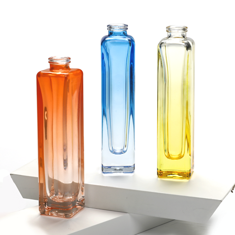 Rectangle clear 15ml empty mini perfume bottles glass serum bottle cosmetic empty rectangular perfume glass bottles