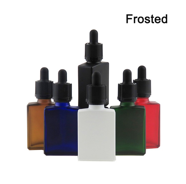 Rectangular 30ml glass bottle with black gift box black custom packing for essential oil