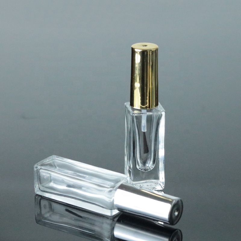 Rectangular shape 5ml 10ml 15ml new fashion empty glass bottle for nail polish (NG02)