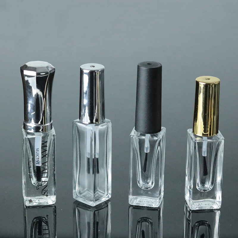 Rectangular shape 5ml 10ml 15ml new fashion empty glass bottle for nail polish (NG02)