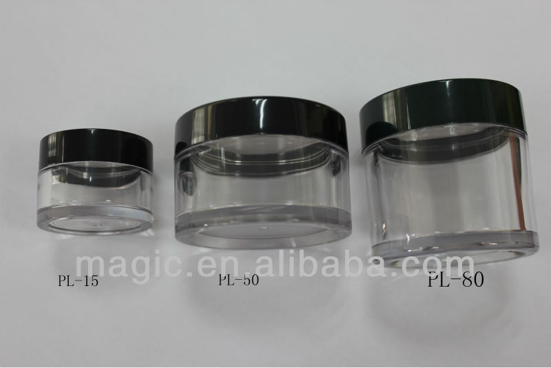 Recyclable Clear PETG Cream Jars PETG Cosmetic packaging