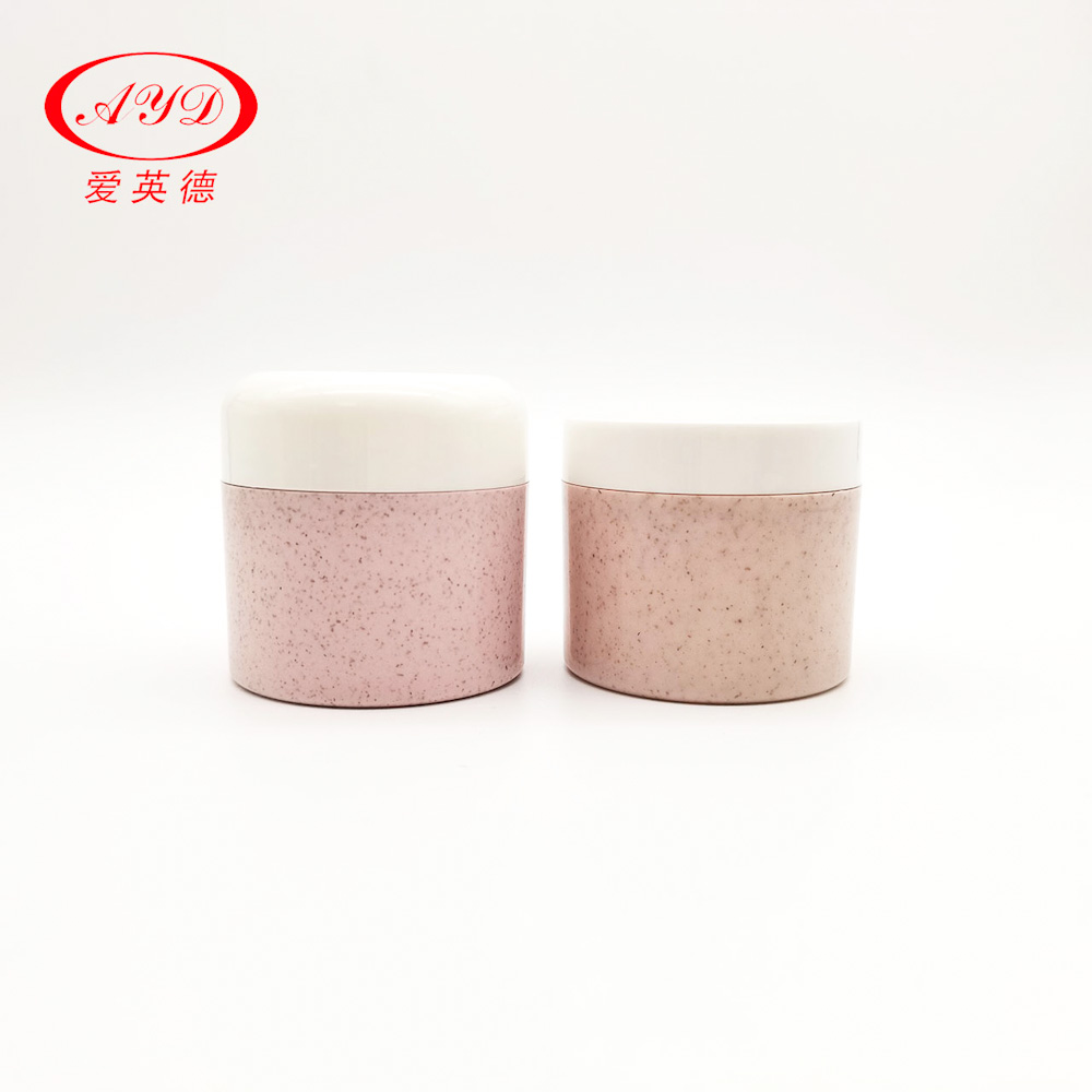 Recyclable Environmentally Friendly Biodegradable Plastic Cream Jars Customizable PP Double Layer Container