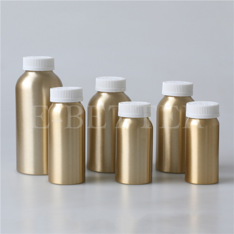 Recyclable anti aging packaging100ml 150ml pharmaceutical aluminum bottle for medicine pill syrup herbal supplement