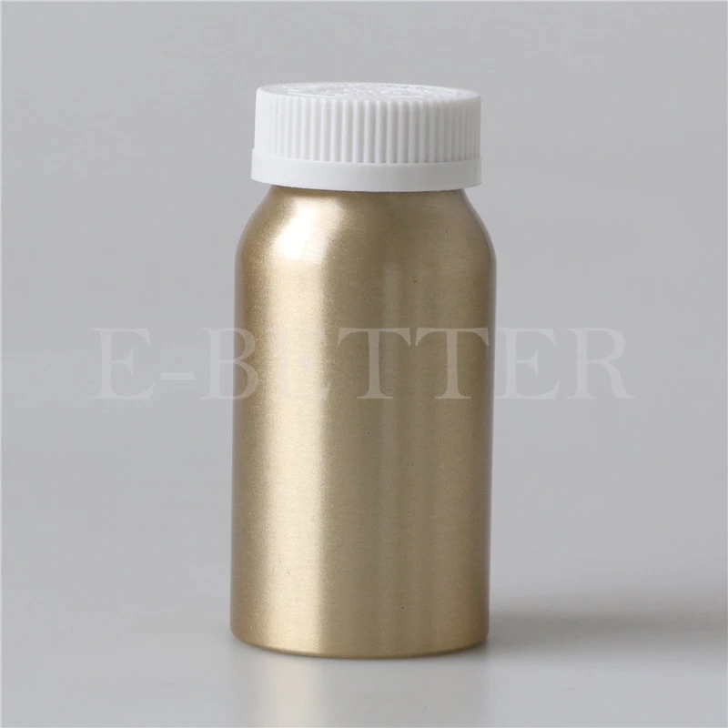 Recyclable anti aging packaging100ml 150ml pharmaceutical aluminum bottle for medicine pill syrup herbal supplement