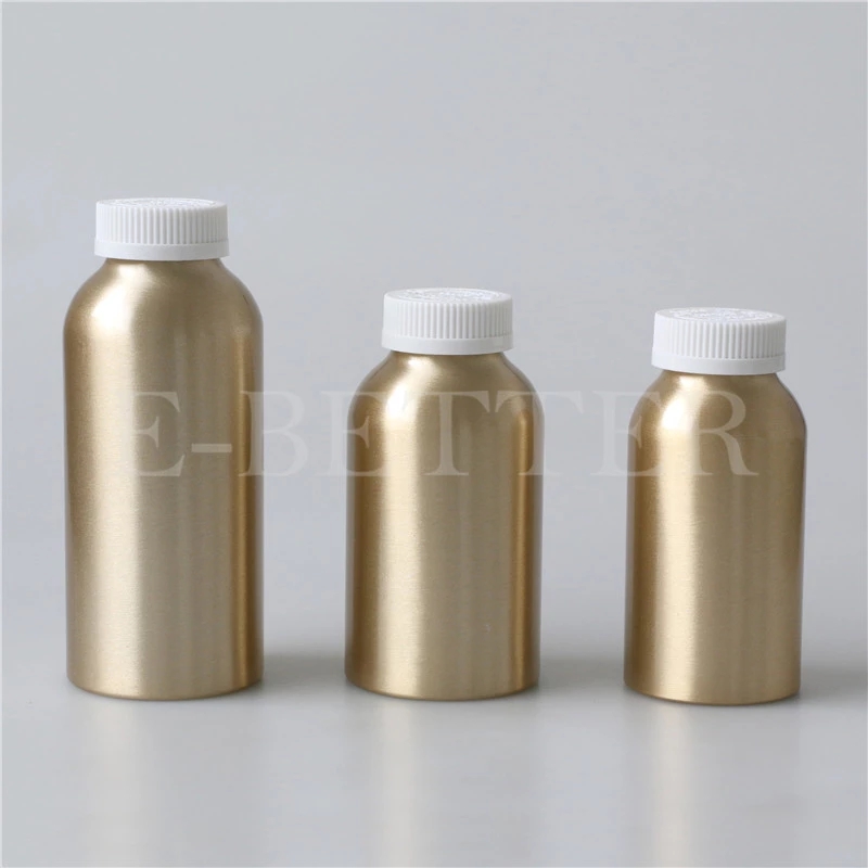 Recyclable anti aging packaging100ml 150ml pharmaceutical aluminum bottle for medicine pill syrup herbal supplement