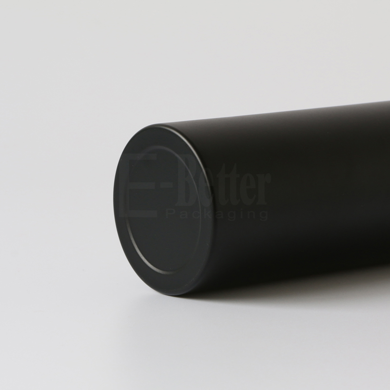 Recyclable luxury packaging 100ml 200ml 250ml thick wall aluminum cosmetic small pump bottle and canister