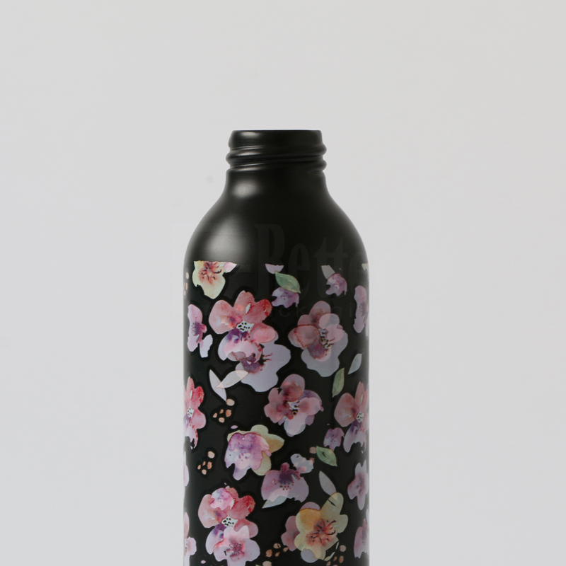 Recyclable luxury packaging 100ml 200ml 250ml thick wall aluminum cosmetic small pump bottle and canister