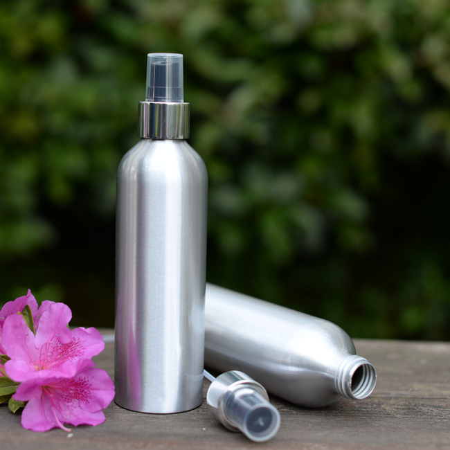 Recyclable refill face spray aluminum bottle