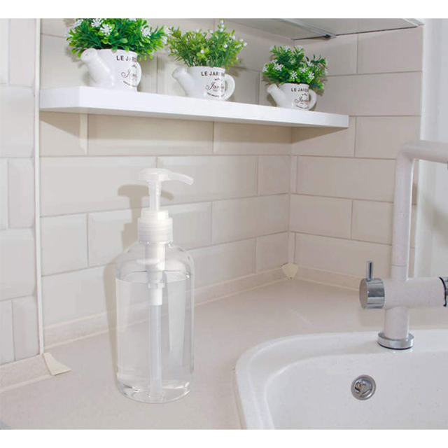 Recycle 500 ml lotion spray pump plastic bottle with hanger in stock