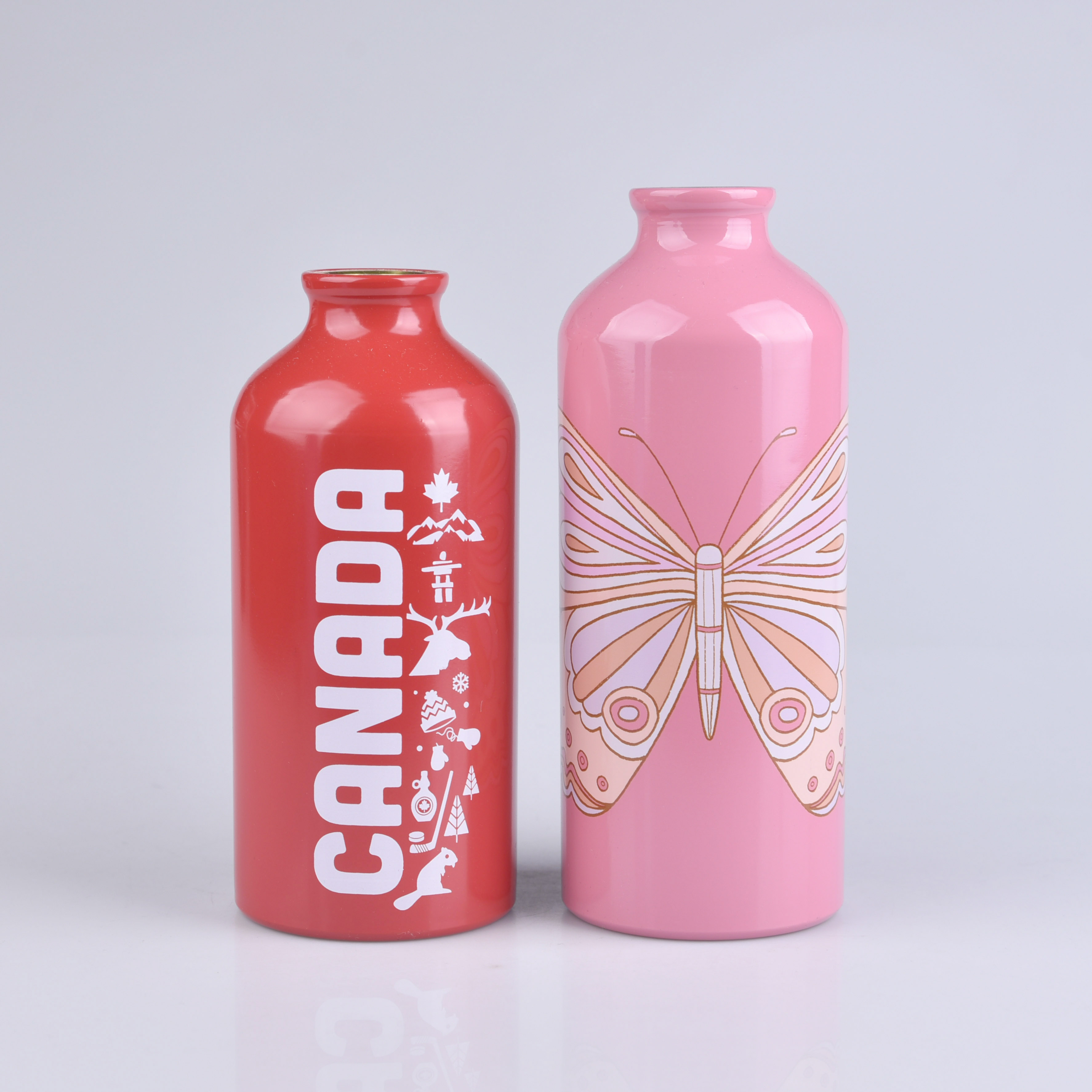 Recycle sustainable customized new 1L 1000ml 20oz 750ml 600ml 500ml aluminum sports water bottle with carabiner and plastic cap