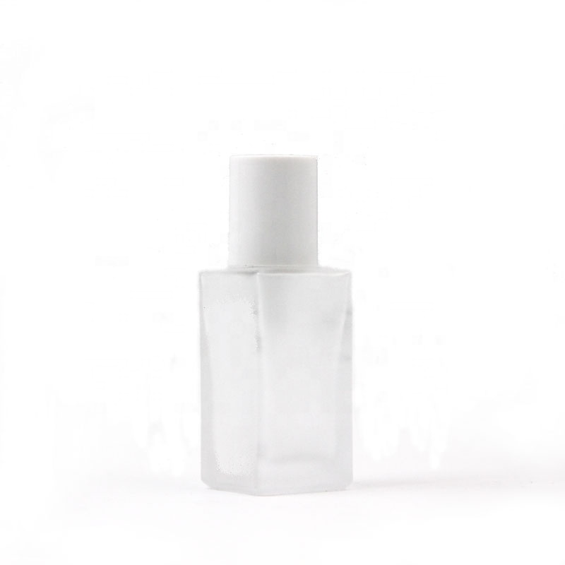 Recycled Frosted Flat 1oz Rectangle Foundation Pressure Lotion Pump Spray Glass Bottle with Pump PUMP Sprayer Frost
