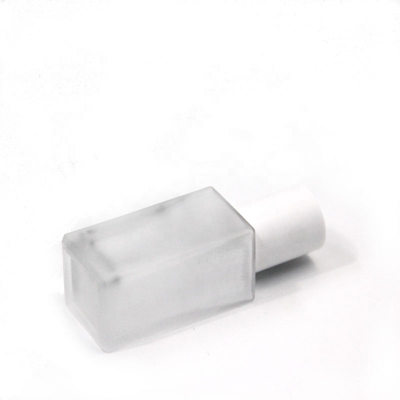 Recycled Frosted Flat 1oz Rectangle Foundation Pressure Lotion Pump Spray Glass Bottle with Pump PUMP Sprayer Frost