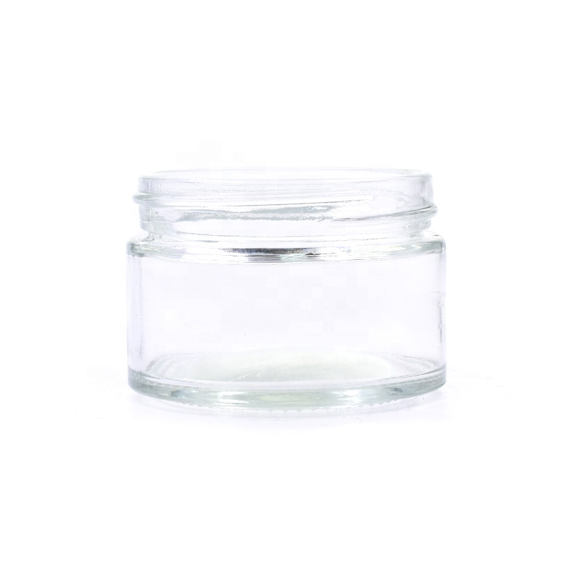 Recycled Good Quality Wholesale cheap Different Size Clear Round Storage Glass Jar 100ml 3oz wide mouth mason glass jars bottles