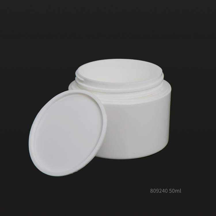 Recycled PLA material biodegradable 50ml cosmetic face cream jars with bamboo lid