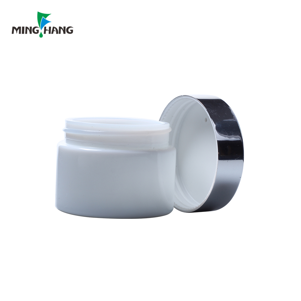 Recycled White Glass Cosmetic Jar High Quality 5ml 15ml 20ml 30ml 50ml glass Skin Care Cream
