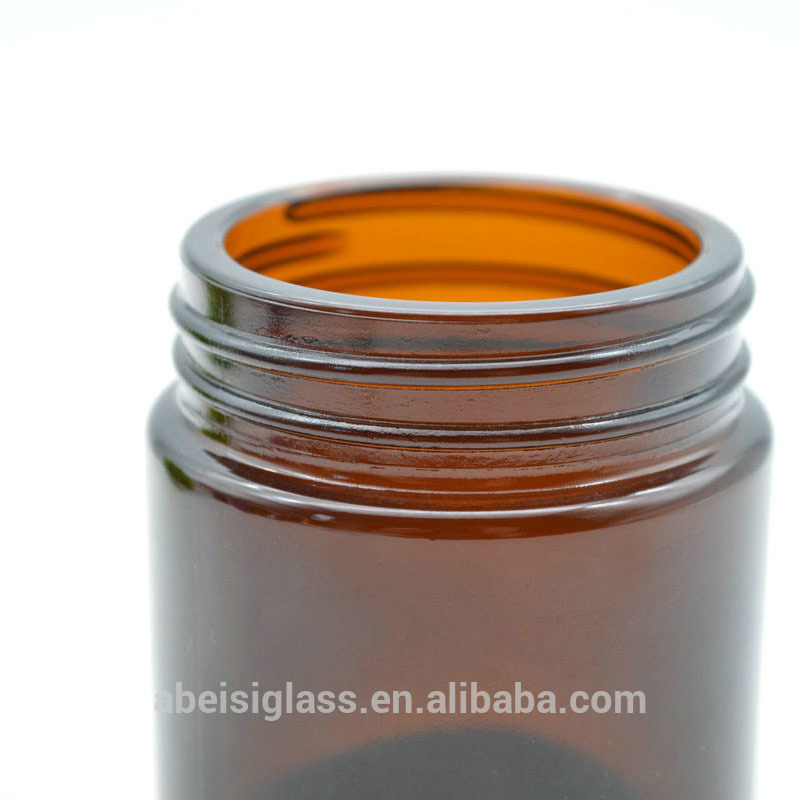 Recycled candle glass jars with black plastic/metal lid