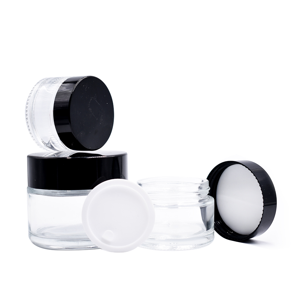 Recycled glass jars cosmetic jar glass jar