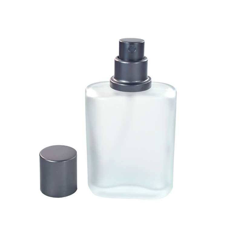 Recycled mist spray glass 30ml 50ml 100ml crystal rectangle clear glass perfume spray bottle