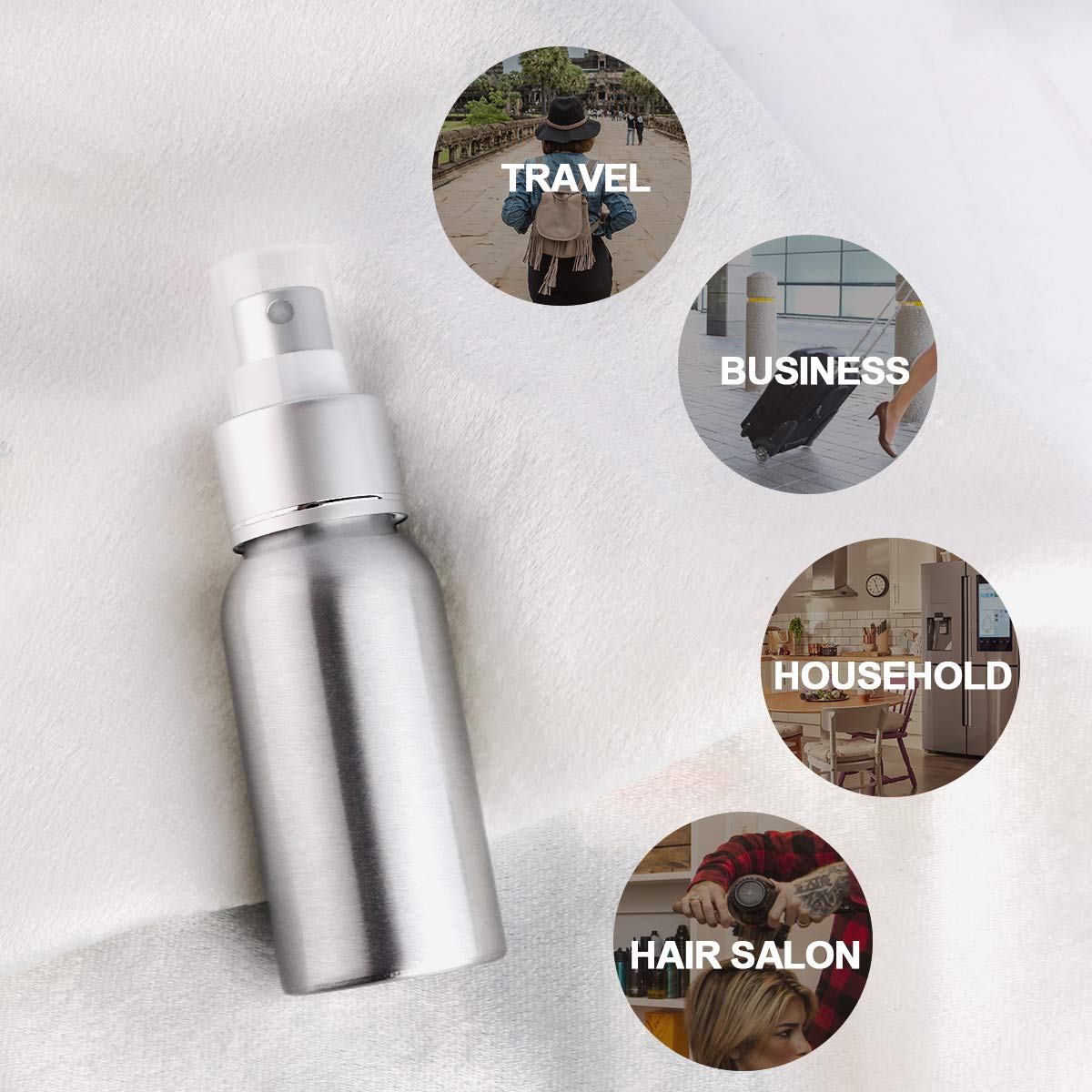Recycling Environmental Aluminium empty 40ml 60ml 100ml amber lotion shampoo bottle hand wash bottles travel bottle set