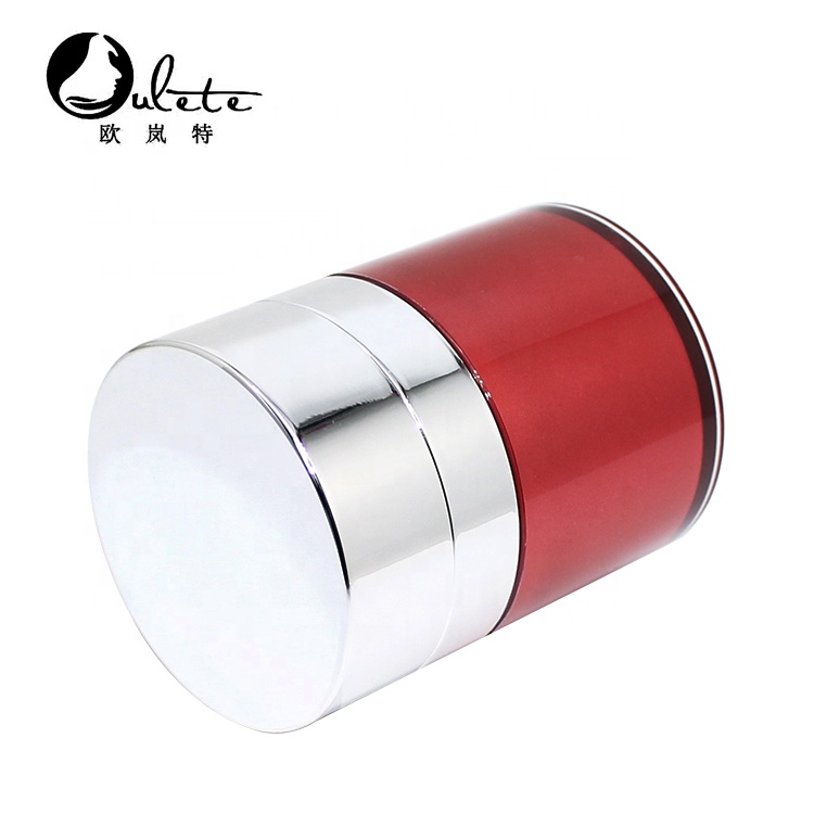 Red acrylic airless face cream jar 15ml 30ml 50ml plastic airless lotion pump jar