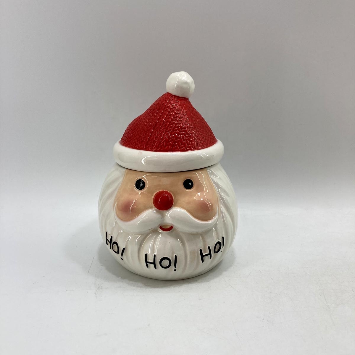 Red bird ceramic storage jar for holiday decoration