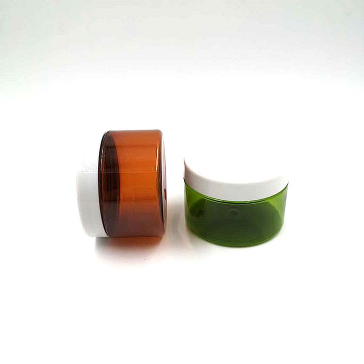 Red food grade PET jar Green empty plastic jar candy container