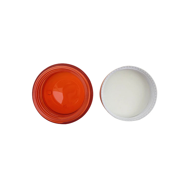 Red frost glass cream jar 50 ml