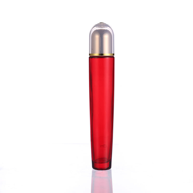 Red lotion bottle glass jar cosmetic containers