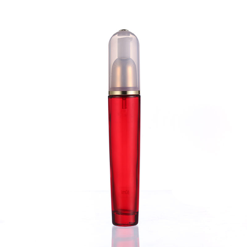 Red lotion bottle glass jar cosmetic containers