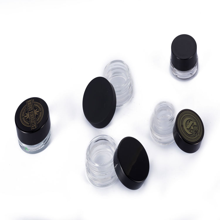 Refill 3 5 7 9 g cylinder containers small container packaging glass cosmetic jars with high quality