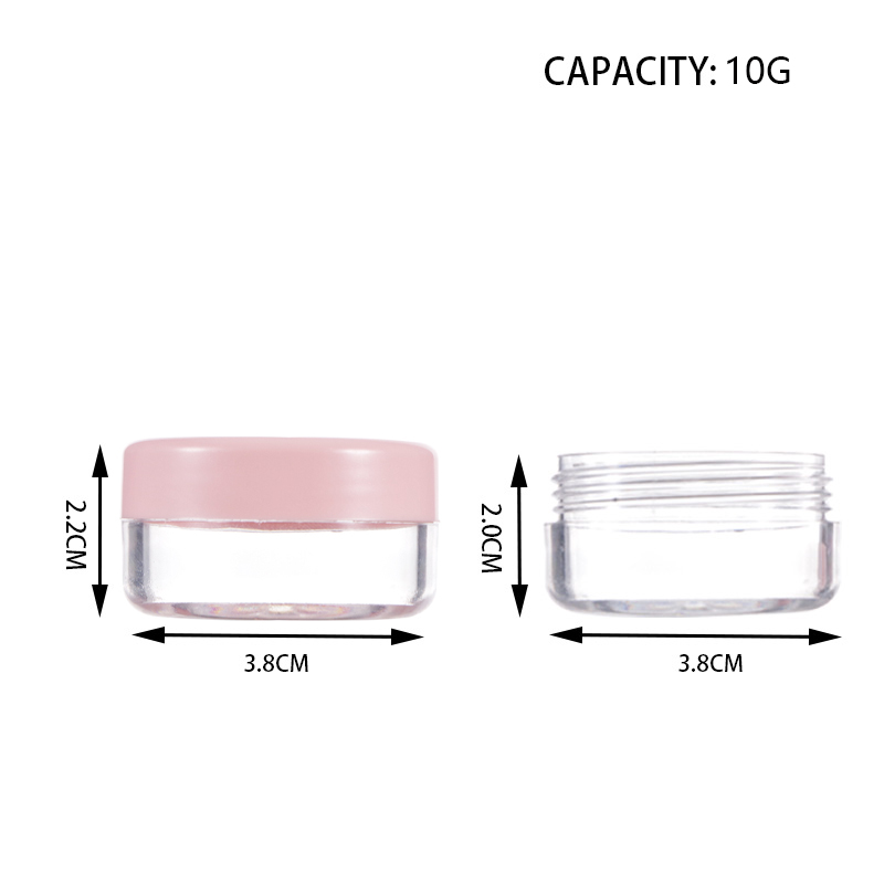 Refillable 10g 15g 20g Round Colorful Nail Polish Gloss Powder Cream Jars Lip Balm Eye Jar Container