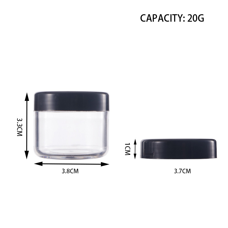 Refillable 10g 15g 20g Round Colorful Nail Polish Gloss Powder Cream Jars Lip Balm Eye Jar Container
