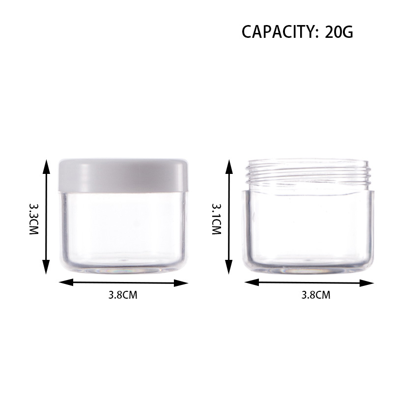 Refillable 10g 15g 20g Round Colorful Nail Polish Gloss Powder Cream Jars Lip Balm Eye Jar Container