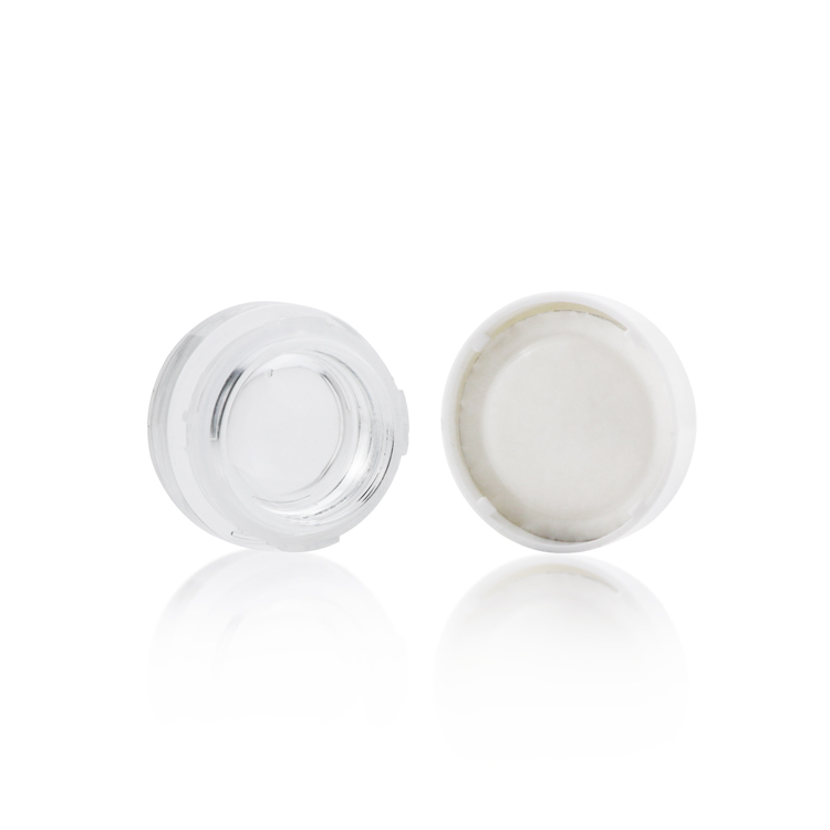Refillable 3 5 g empty clear cylindrical weed wax container wide mouth airtight small oil glass jar for concentrate