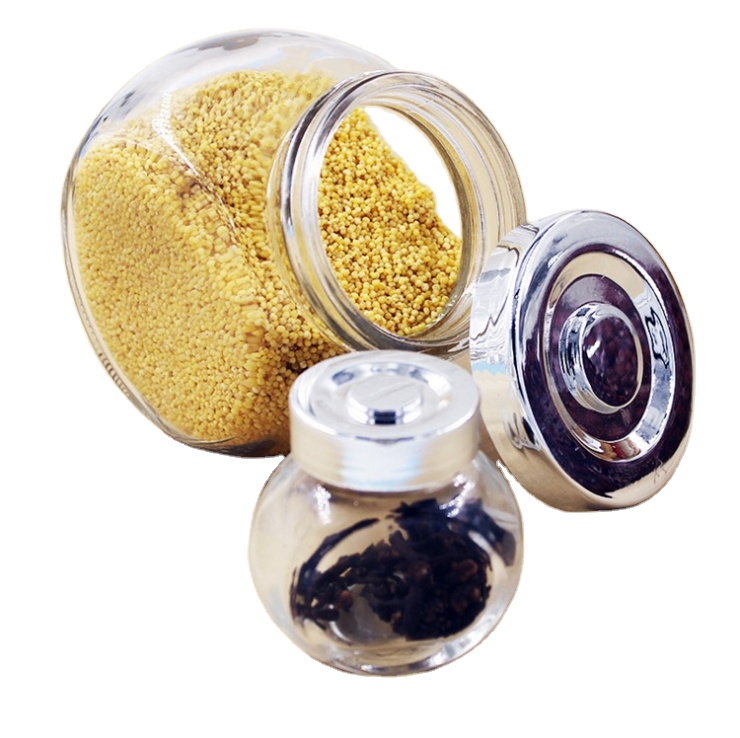 Refillable 50ML 100ML 180ML 280ML 380ML 480ML Clear Storage Candy Tilt Glass Jar