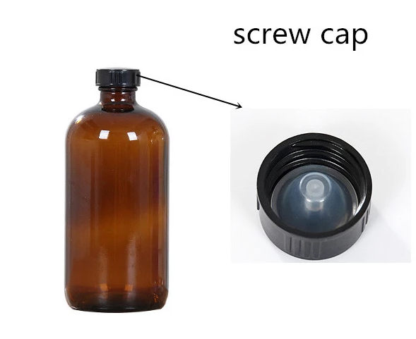 Refillable 8oz 250ml 16oz 500ml Boston Round amber glass spray bottles with 28mm black trigger spray