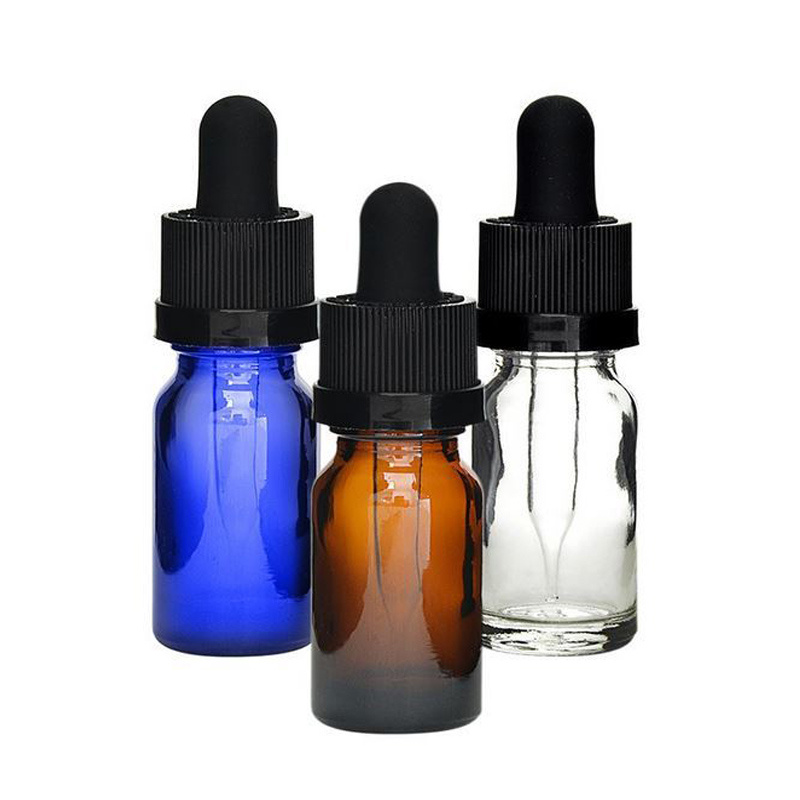 Refillable Clear Glass Essential Oil Bottles with Dropper Vials Perfume Cosmetic Liquid Aromatherapy Lotion Container