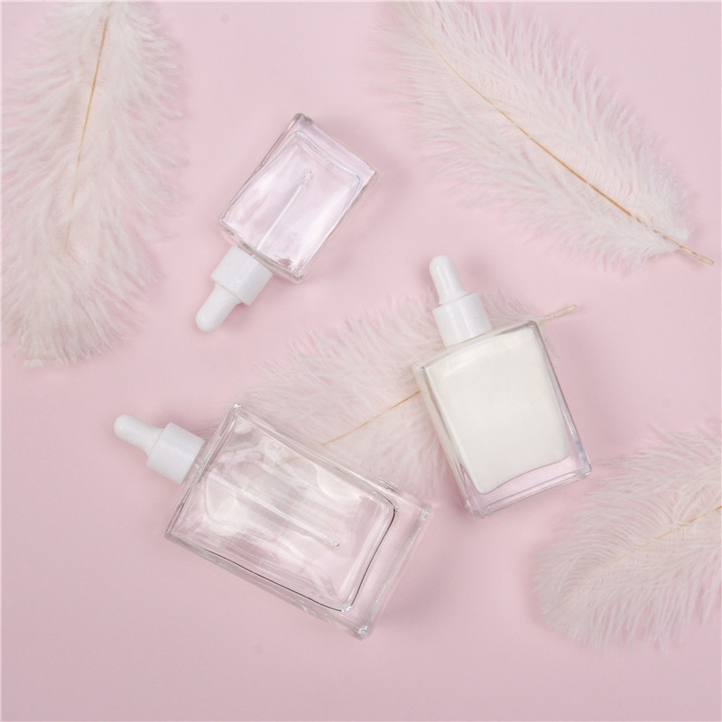 Refillable Eye Dropper Vials 50ml 100ml Cosmetic Bottle Essential Oil Container With Pipette