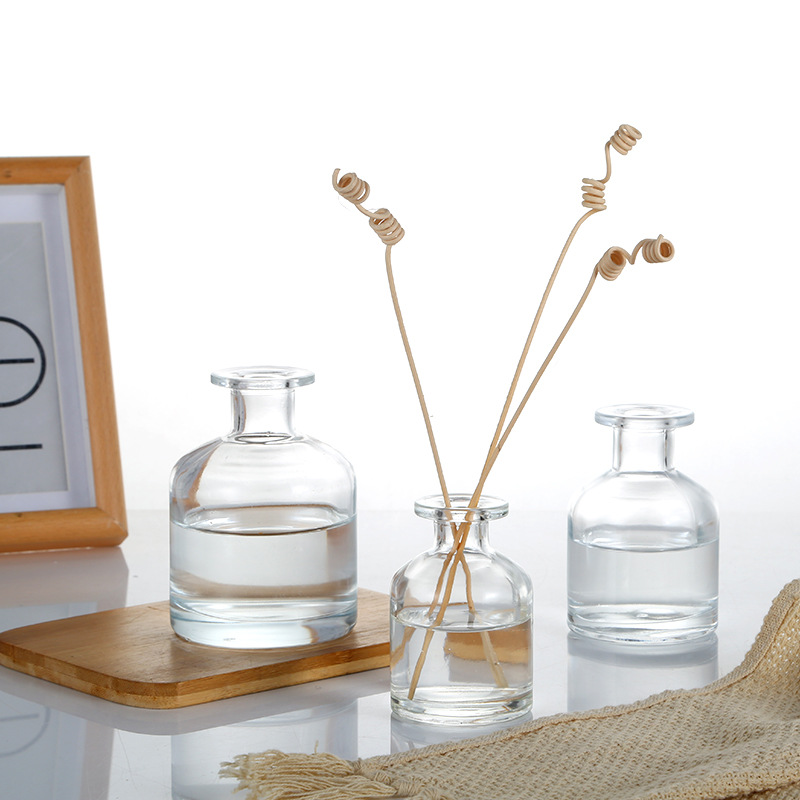Refillable Perfume Atomiser Glass Reed Diffuser Bottle With Custom Label And Logo Design