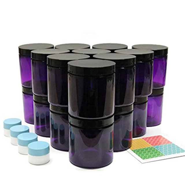 Refillable Plastic Round Wide Mouth Empty Jar 200ml 250ml for Lotion Cream Body Butters