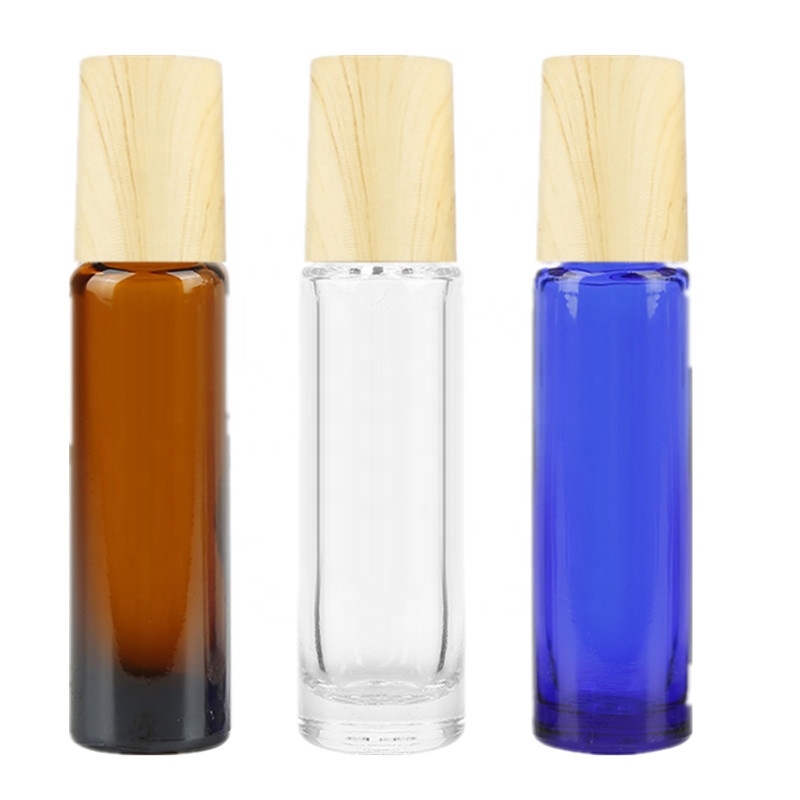 Refillable Roll On Bottle 10ml Frosted Glass Perfume Bottle With Roller Ball